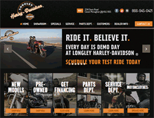 Tablet Screenshot of harley-davidsonpeterborough.com